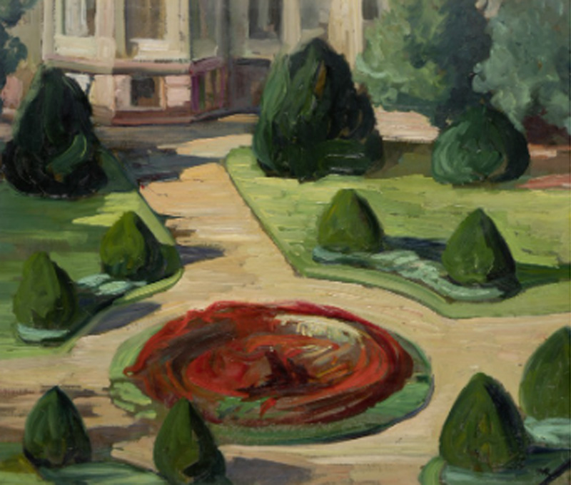 Ottilie W. Roederstein. Estudio del Städel Garden, hacia 1910. Stadtmuseum Hofheim am Taunus 