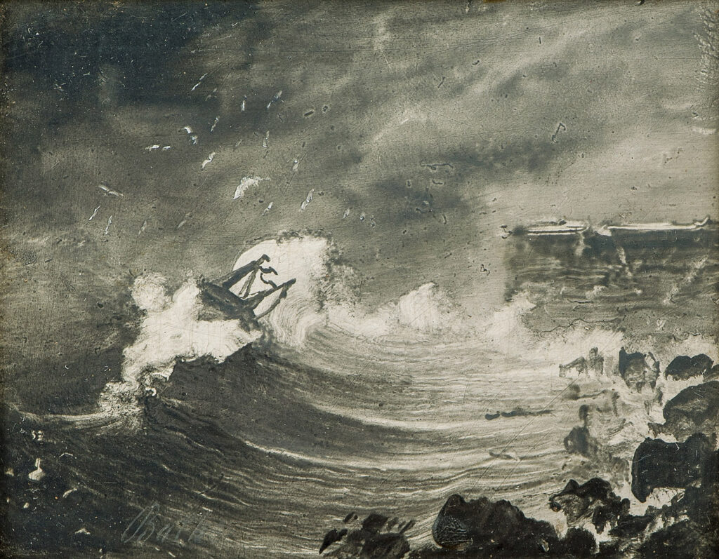 Peder Balke. Naufragio, Cabo Norte, 1870-1880. The Gundersen Collection, Oslo