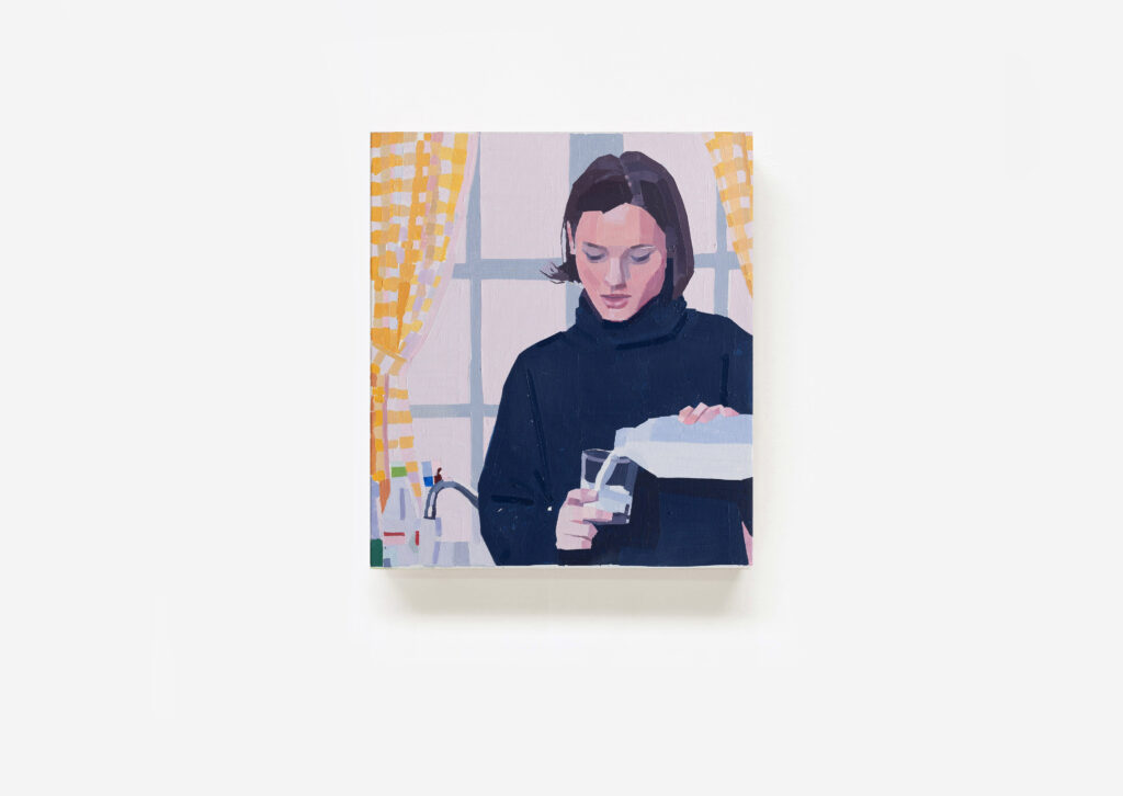 Guy Yanai. Young Woman Pouring Milk, 2025