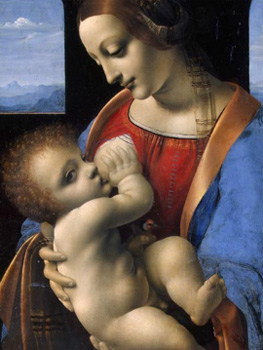 Leonardo da Vinci. Madonna Litta, 1491-1495 Hermitage Museum, San Petersburgo