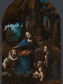 Leonardo da Vinci. Virgen de las Rocas, 1491-1508