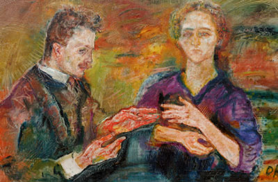 Oskar Kokoschka. Portrait of Hans and Erica Tietze-Conrat, 1909