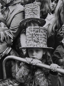 Martine Franck. Parliament Square: Princess Anne’s wedding - waiting for her to pass by 1973 © Martine Franck / Magnum Photos  