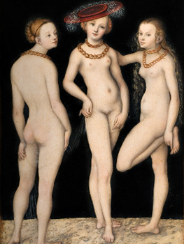 Lucas Cranach el Viejo. Tres gracias, 1531