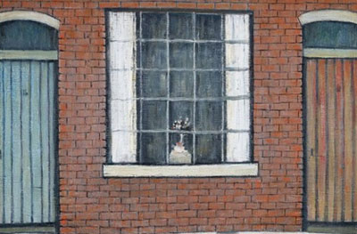 L.S. Lowry. Flowers in a Window, 1956  The Lowry Collection, Salford © The estate of L.S. Lowry