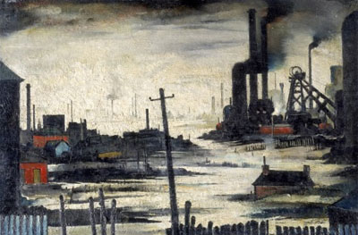 L.S. Lowry. River Scene (Industrial Landscape), 1935  © The estate of L.S. Lowry