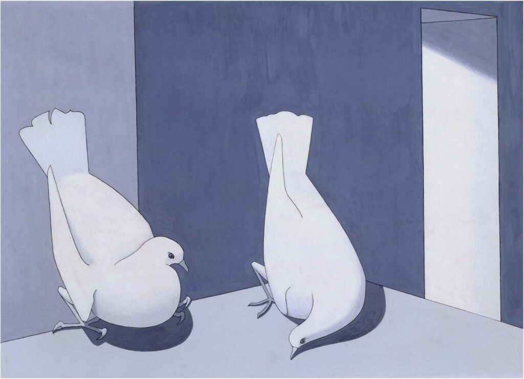 Luis Fernández. Palomas/ Dos palomas/ La fábula de las dos palomas, 1965. Museo Nacional Centro de Arte Reina Sofía. Depósito en el Museo de Bellas Artes de Asturias
