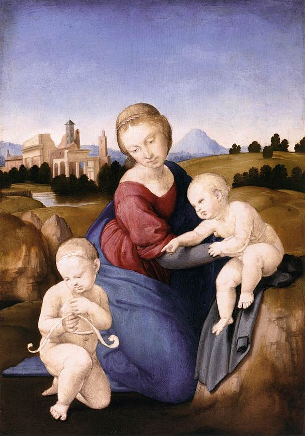 Rafael. La Virgen y el Niño con el infante san Juan Bautista (Madonna Esterhazy), hacia 1508. Museo de Bellas Artes, Budapest