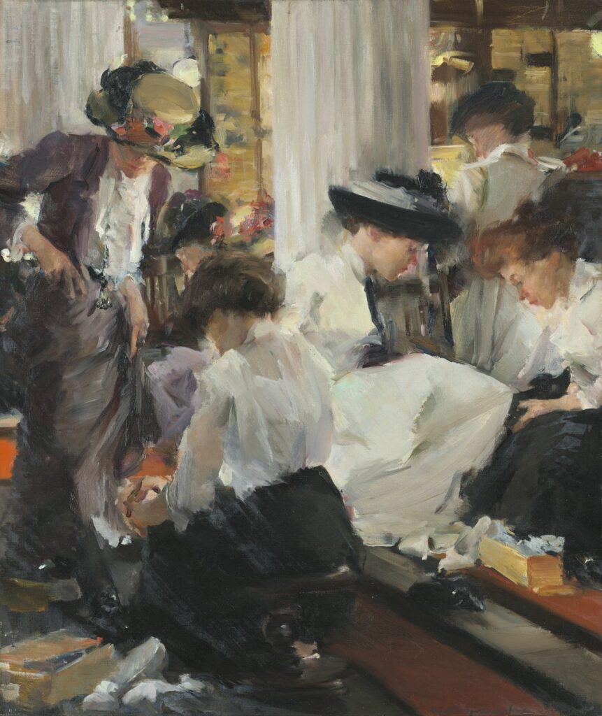 Elizabeth Sparhawk-Jones. La zapatería, hacia 1911. The Art Institute of Chicago, The William Owen Goodman and Erna Sawyer Goodman Collection 