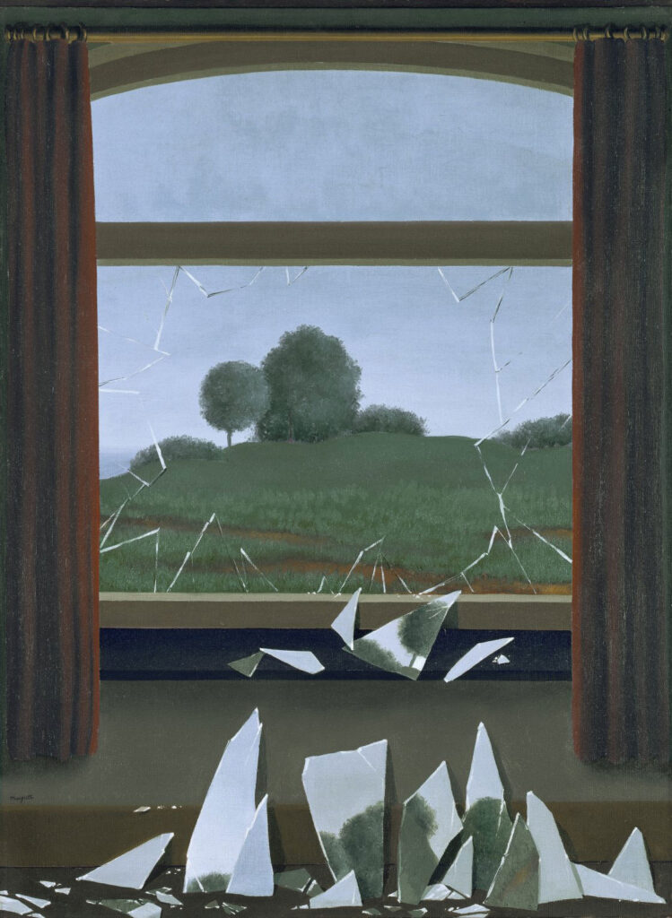 René Magritte. La llave de los campos, 1936. Museo Nacional Thyssen-Bornemisza, Madrid. © René Magritte, VEGAP, Madrid, 2021