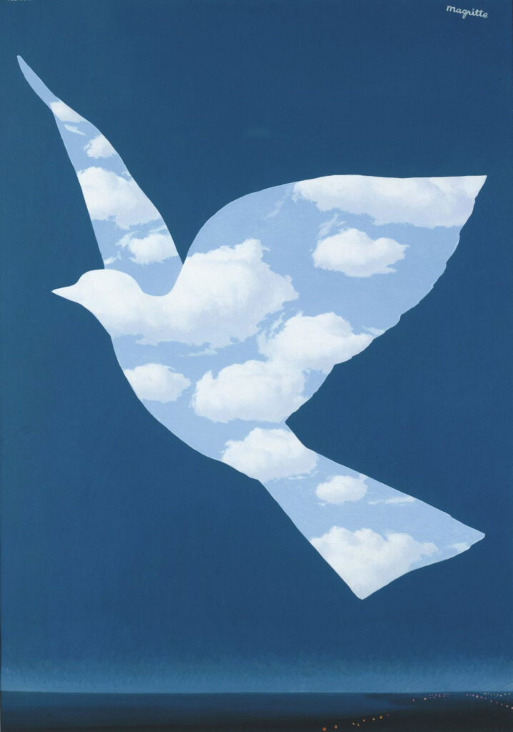René Magritte. El pájaro de cielo, 1966. Colección privada c/o Di Donna Galleries, Nueva York. Courtesy Ludion Publishers. © René Magritte, VEGAP, Madrid, 2021 