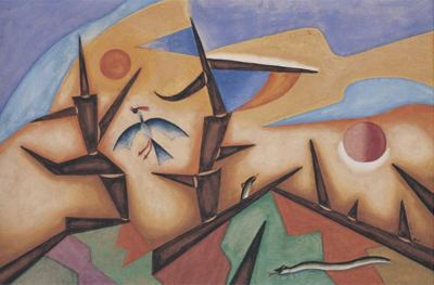 Xul Solar. Troncos, 1919. Malba - Fundación Costantini, Buenos Aires