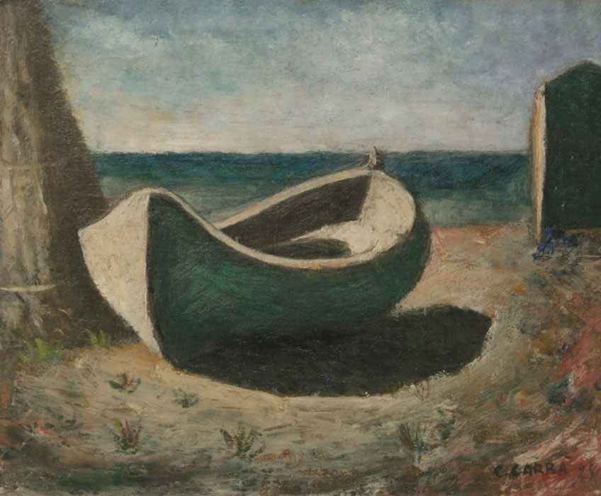 Carlo Carrà. La barca, 1928. Foto: Alvise Aspesi © Carlo Carrà, VEGAP, Madrid, 2018