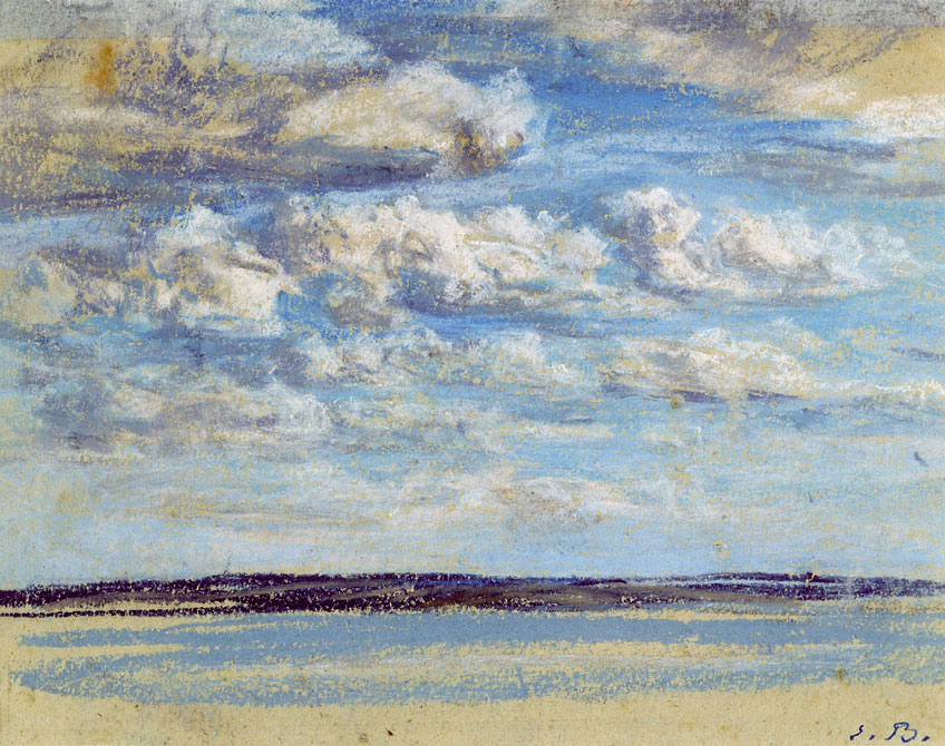 Eugène Boudin. Nuages blancs, ciel bleu, hacia 1859. Musée Eugène Boudin, Honfleur. © H. Brauner