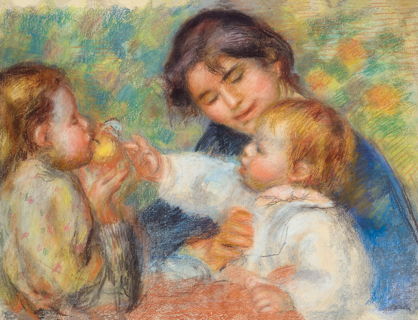 Renoir. La niña de la manzana o Gabrielle, Jean Renoir y una niña, 1895-1896. Colección Mrs. Leone Cettolin Dauberville © Jean-Louis Losi
