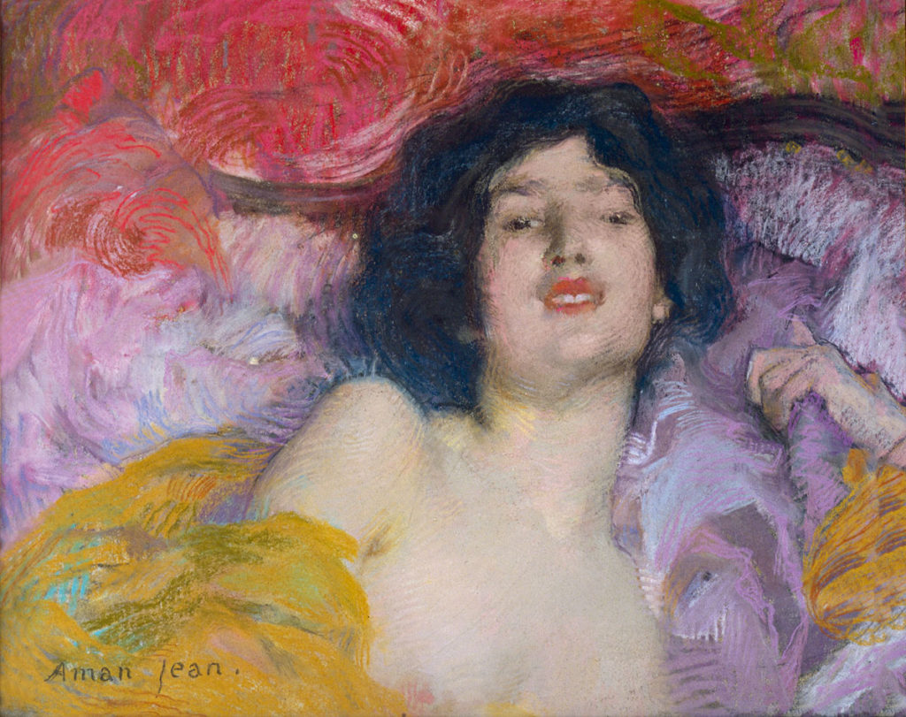 Edmond Aman-Jean. Mujer tumbada. Ensoñación, 1897. Colección Lucile Audouy © Thomas Hennocque