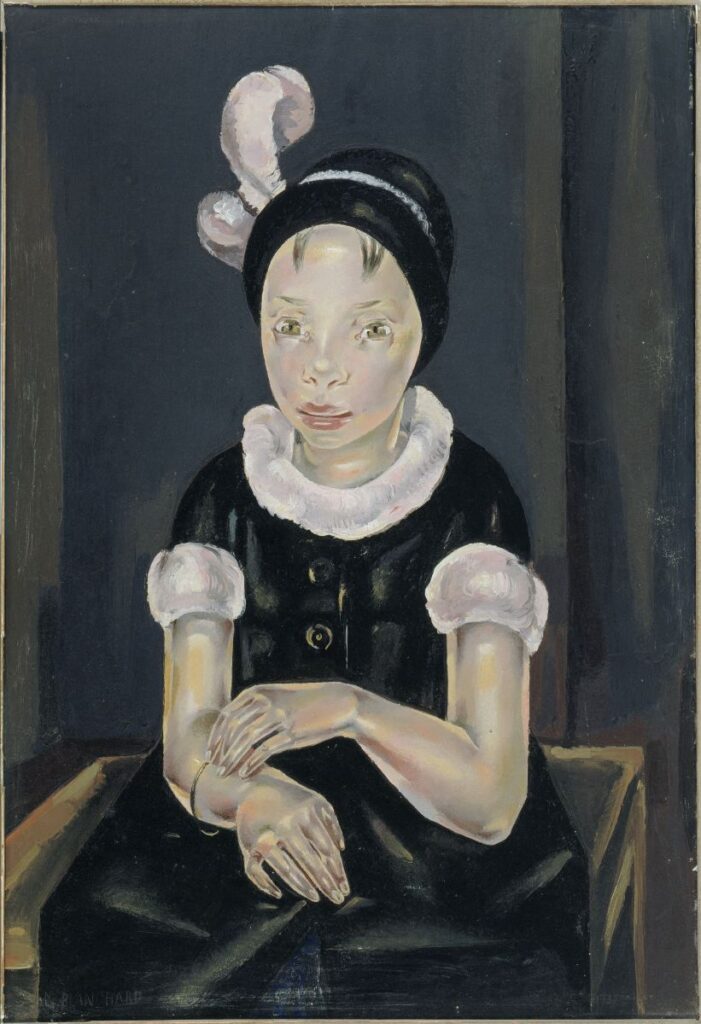 María Blancahrd. Niña de negro y rosa, hacia 1926. Musée d’Art Moderne de Paris © Paris Musées/Musée d’Art Moderne de la Ville de Paris