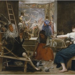Diego Velázquez. Las hilanderas o La fábula de Aracne, 1655-60 . Madrid, Museo Nacional del Prado. Ejemplo de metapintura