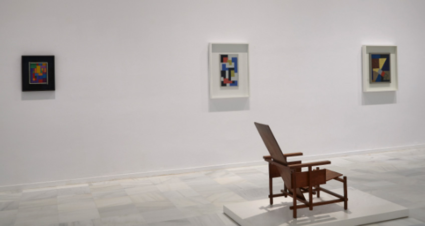 Vista de la exposición "Mondrian y De Stijl". Museo Reina Sofía
