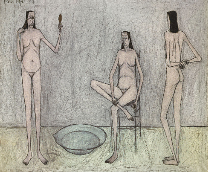 Bernard Buffet. Tres desnudos, 1949. Musée d´ Art Moderne de la Ville de París