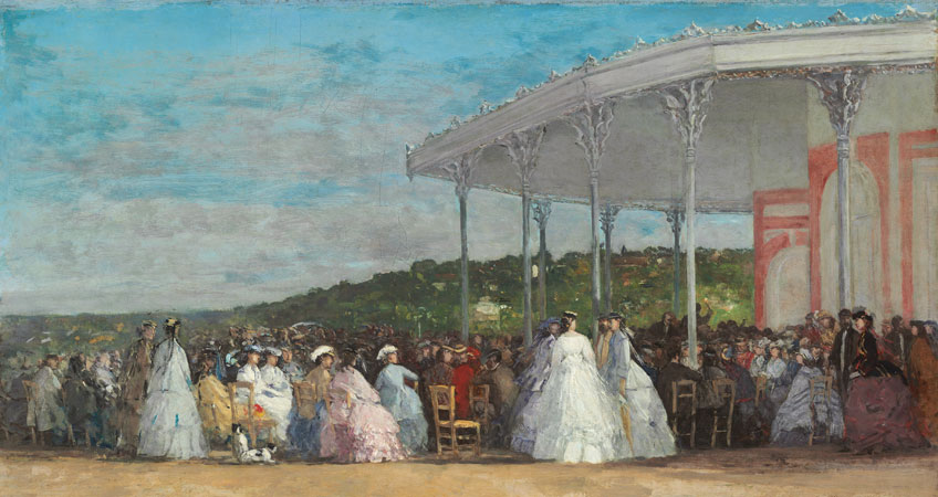 Eugène Boudin. Concierto en el Casino de Deauville, 1865. National Gallery of Art, Washington