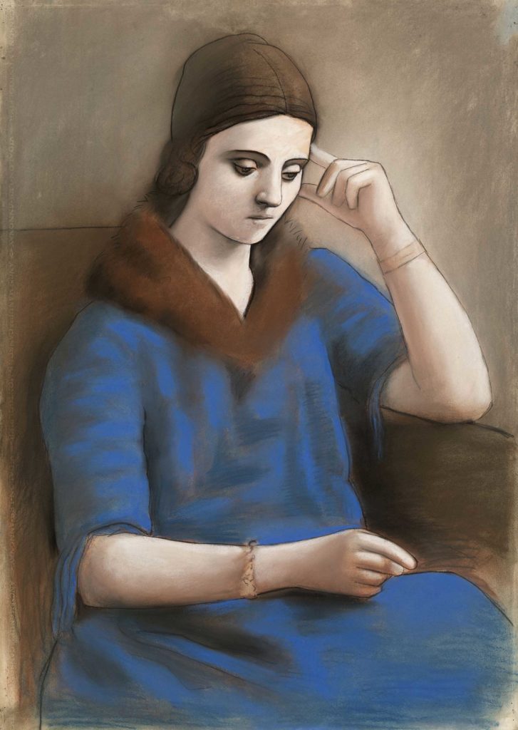 Pablo Picasso. Olga pensativa, 1923. Musée national Picasso-Paris © RMN-Grand Palais (Musée national PicassoParis)/Mathieu Rabeau © Sucesión Pablo Picasso, VEGAP, Madrid, 2019