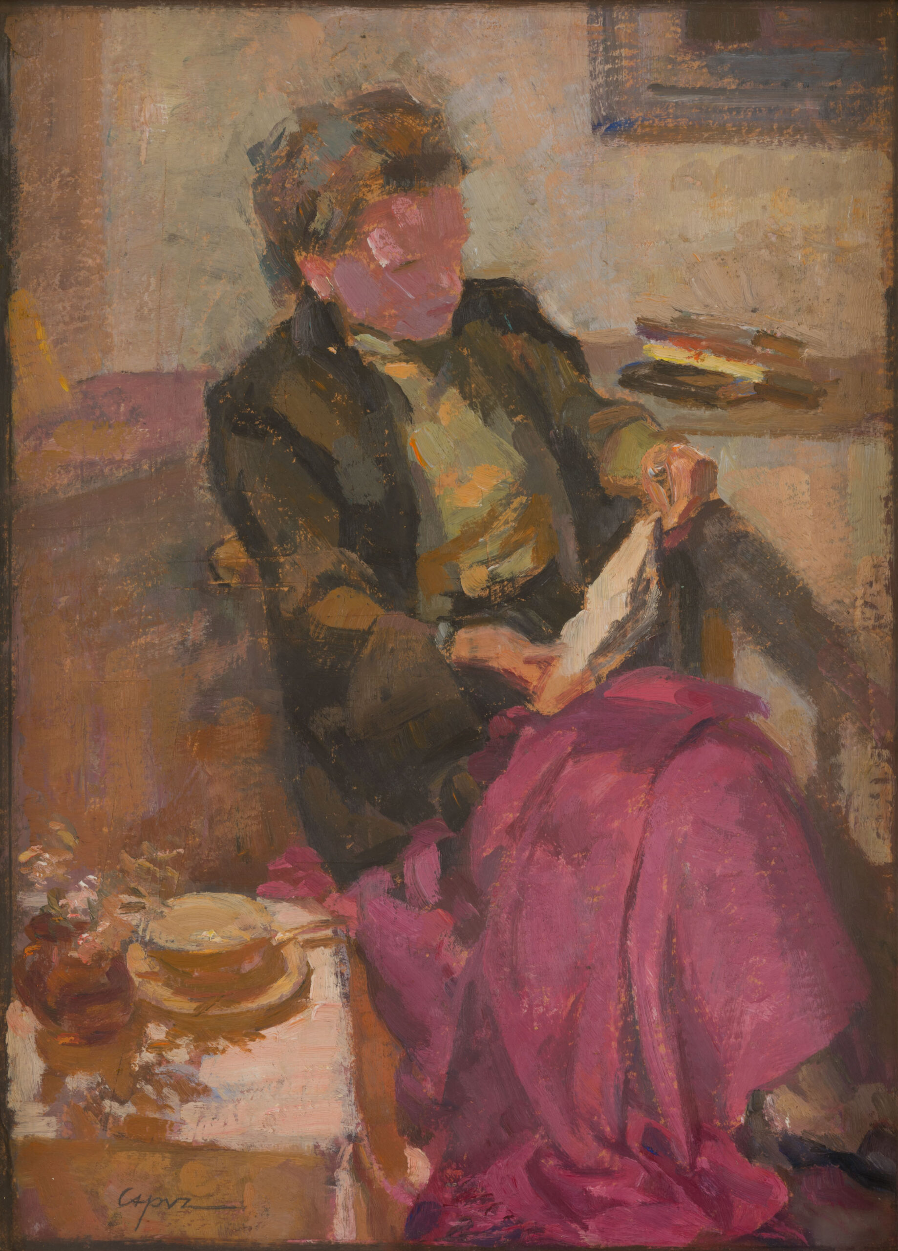 Pascual Capuz. Retrato de su esposa, 1901. Museo Nacional de Cerámica González Martí