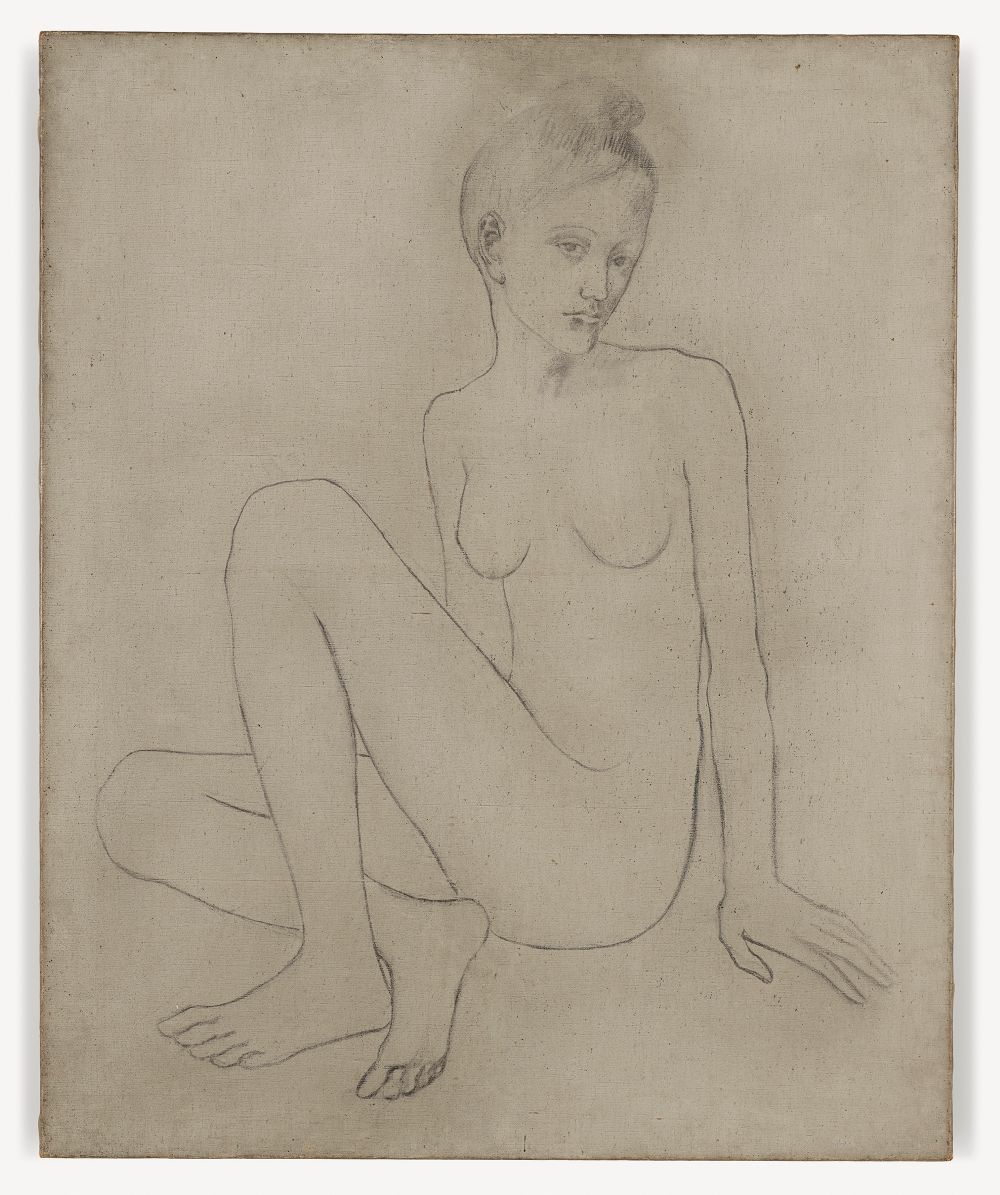 Picasso. Desnudo con las piernas cruzadas, París 1905. Musée national Picasso-Paris. Dación Jacqueline Picasso, 1990. En depósito en el Museo de Arte Moderno y Contemporáneo de Saint-Étienne Métropole. © Sucesión Pablo Picasso, VEGAP, Madrid, 2026