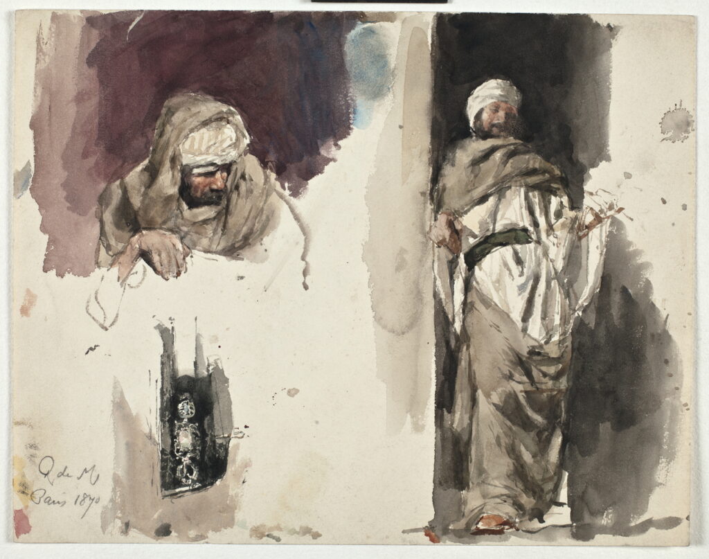 Ricardo de Madrazo y Garreta. Dos estudios de una figura vestida de moro, 1871. Museo Nacional del Prado