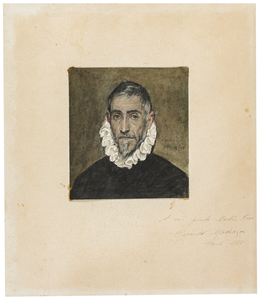 Ricardo de Madrazo. Caballero anciano (copia de El Greco) , 1873. Museo Nacional del Prado