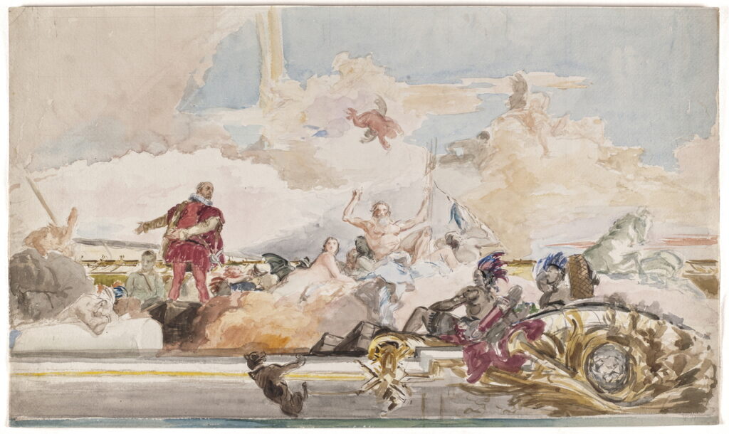 Ricardo de Madrazo. Salón del Trono del Palacio Real de Madrid (cuatro copias parciales de Tiepolo), hacia 1899-1905. Museo Nacional del Prado