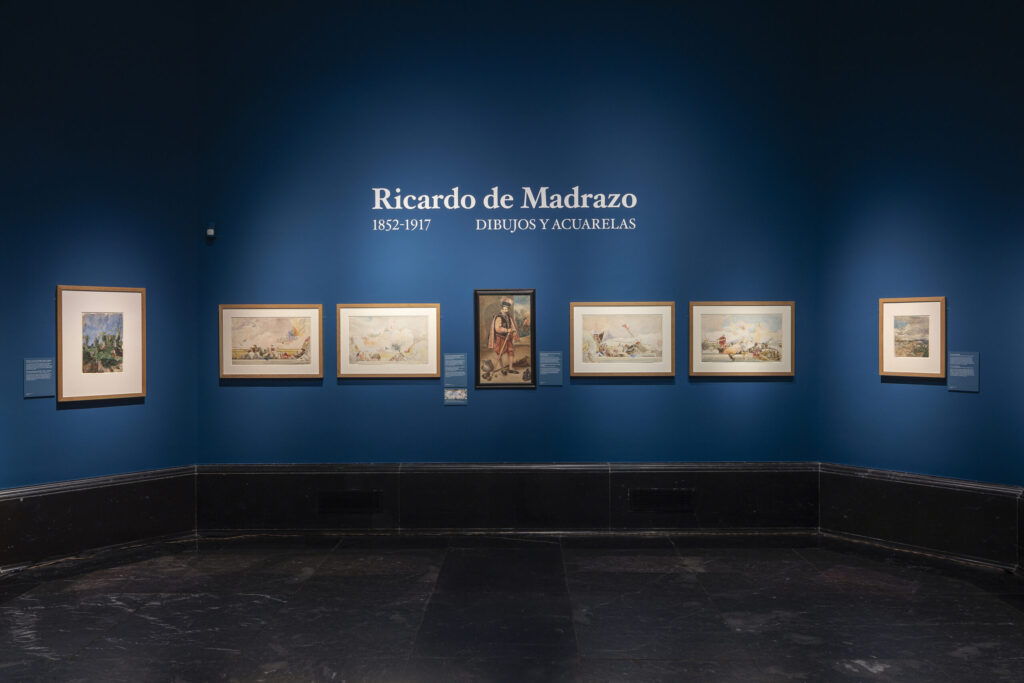 Imagen de la sala de exposición “Ricardo de Madrazo (1852-1917): dibujos y acuarelas”. Fotografía: © Museo Nacional del Prado