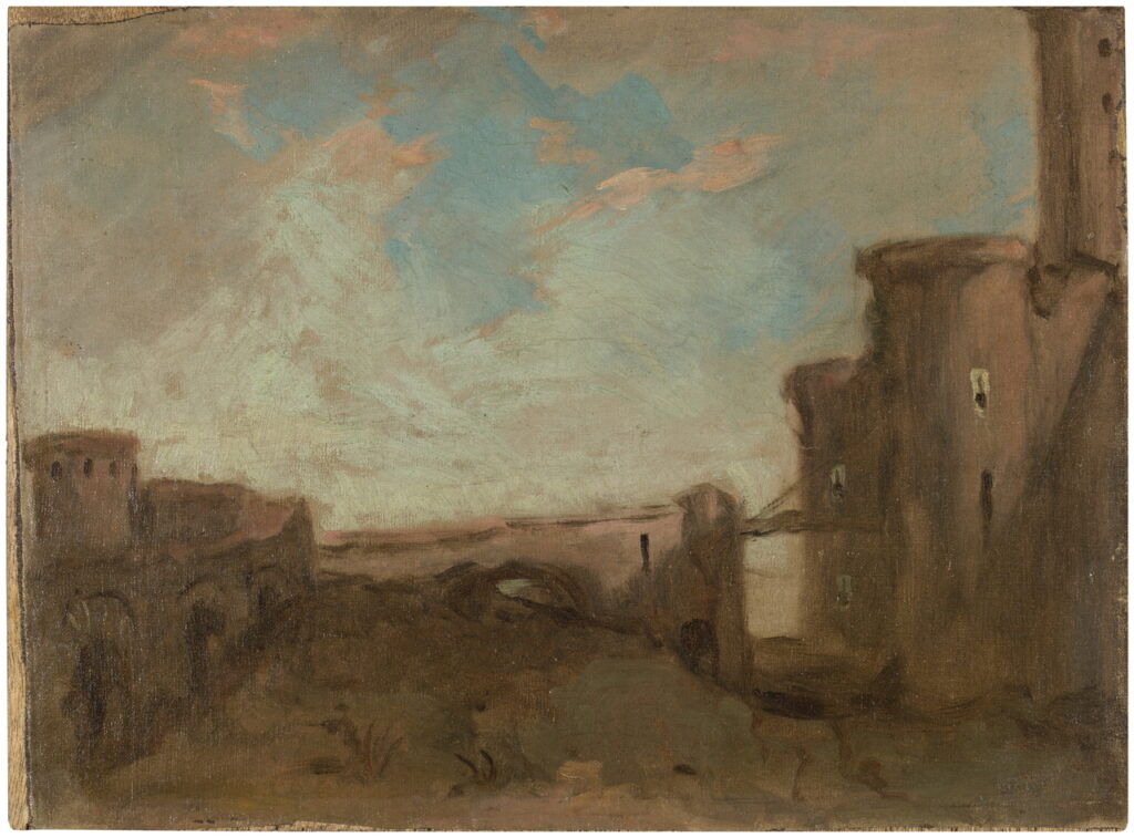 Eduardo Rosales. El castillo de la Mota (Medina del Campo) , hacia 1872. Museo Nacional del Prado
