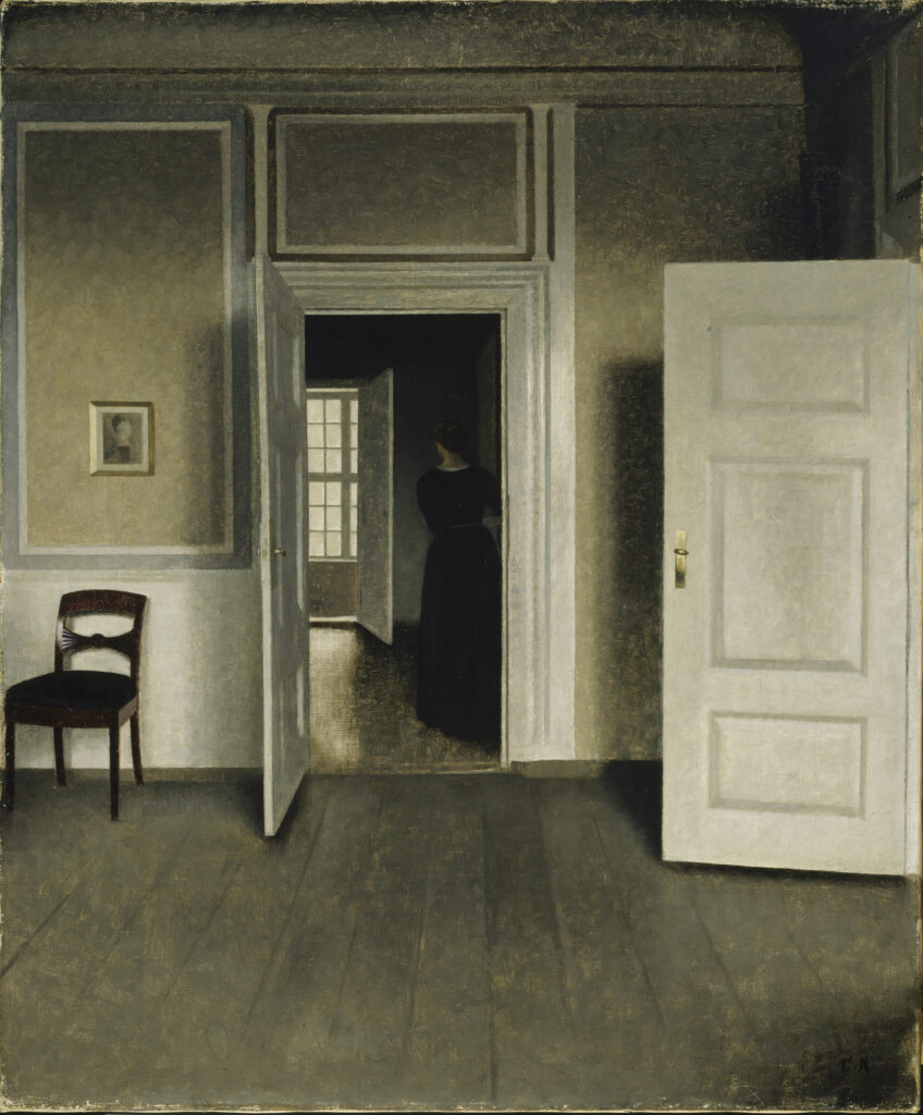 Vilhelm Hammershøi Interior de la casa del artista, 1900. Finnish National Gallery Collection / Ateneum Art Museum, Legado de R. F. von Willebrand © Finnish National Gallery / Hannu Aaltonen