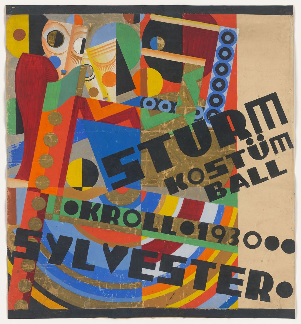 Sascha Wiederhold. Diseño de cartel para el Storm Masquerade Ball, 1930. Belinische Galerie