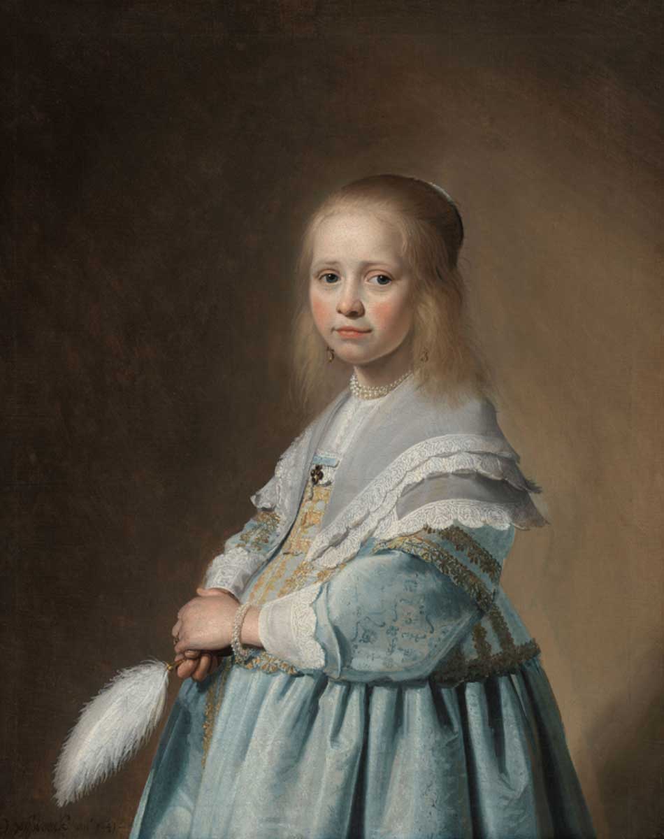 Johannes Cornelisz Verspronck. Portrait of a Girl Dressed in Blue, 1641