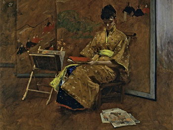 William Merritt Chase. El quimono, hacia 1895. Museo Thyssen-Bornemisza, Madrid