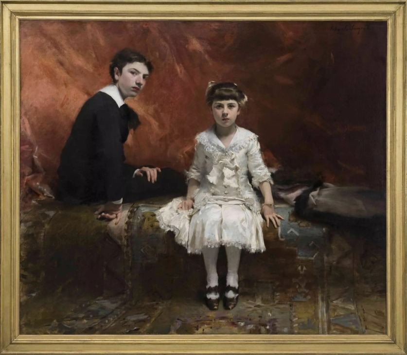 John Singer Sargent. Portraits de M. É[douard] P[ailleron] et de Mlle [Marie-] L[ouise] P[ailleron], 1880-1881. Des Moines Art Center Permanent Collections (Iowa)