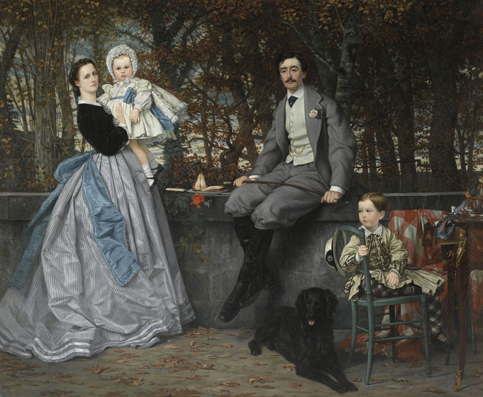James Tissot. Retrato del Marqués y la Marquesa de Miramon y sus hijos, 1865. © Musée d'Orsay, dist. RMN-Grand Palais / Patrice Schmidt 
