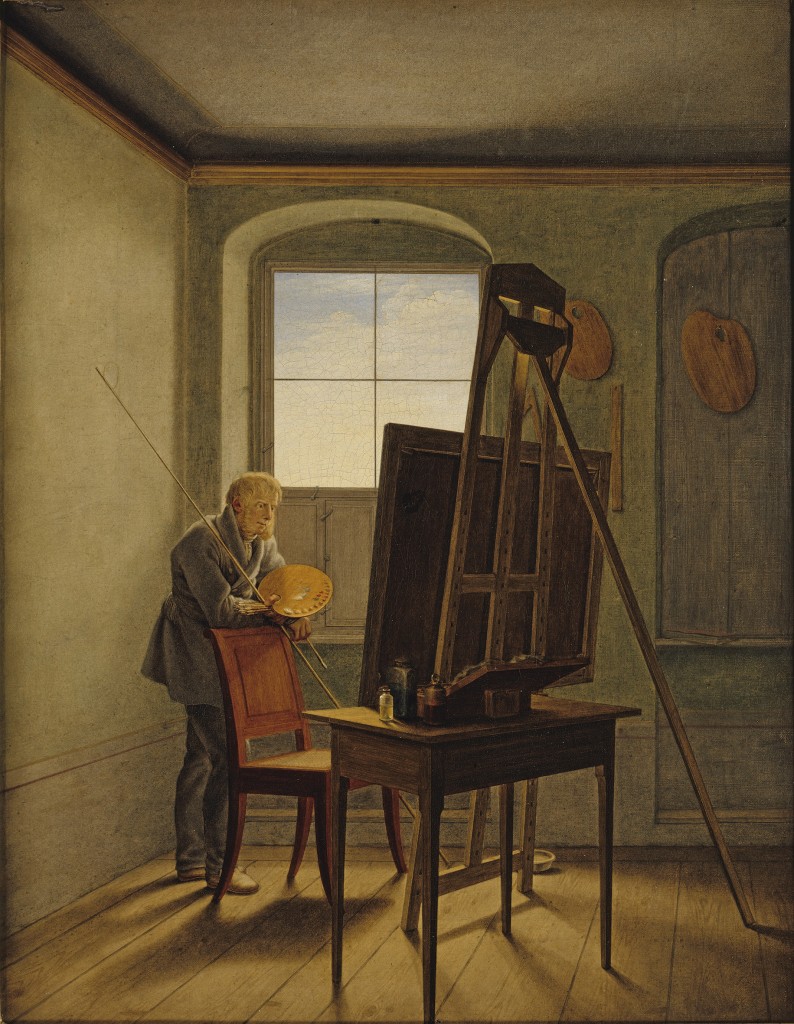 Kersting. Friedrich en su estudio, 1819