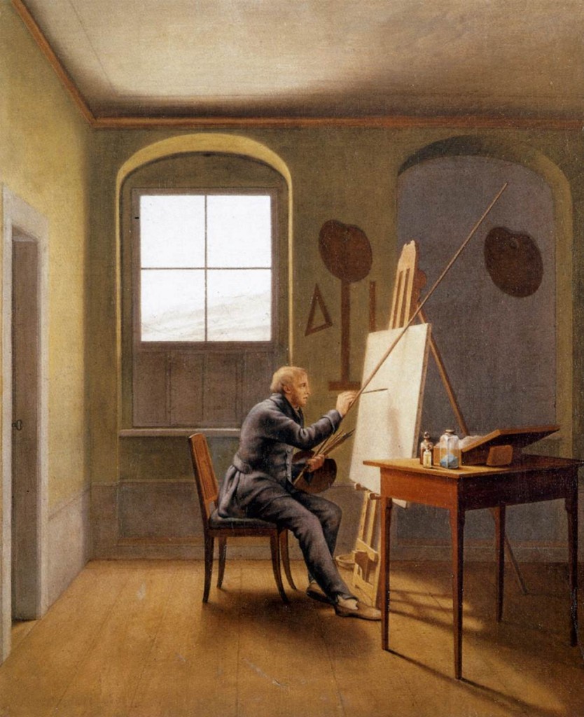 Kersting. Friedrich en su estudio, 1811