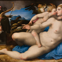 Hendrik van der Broeck, según Miguel Ángel. Venus besada por Cupido, hacia 1550-1570. Nápoles, Museo e Real Bosco di Capodimonte