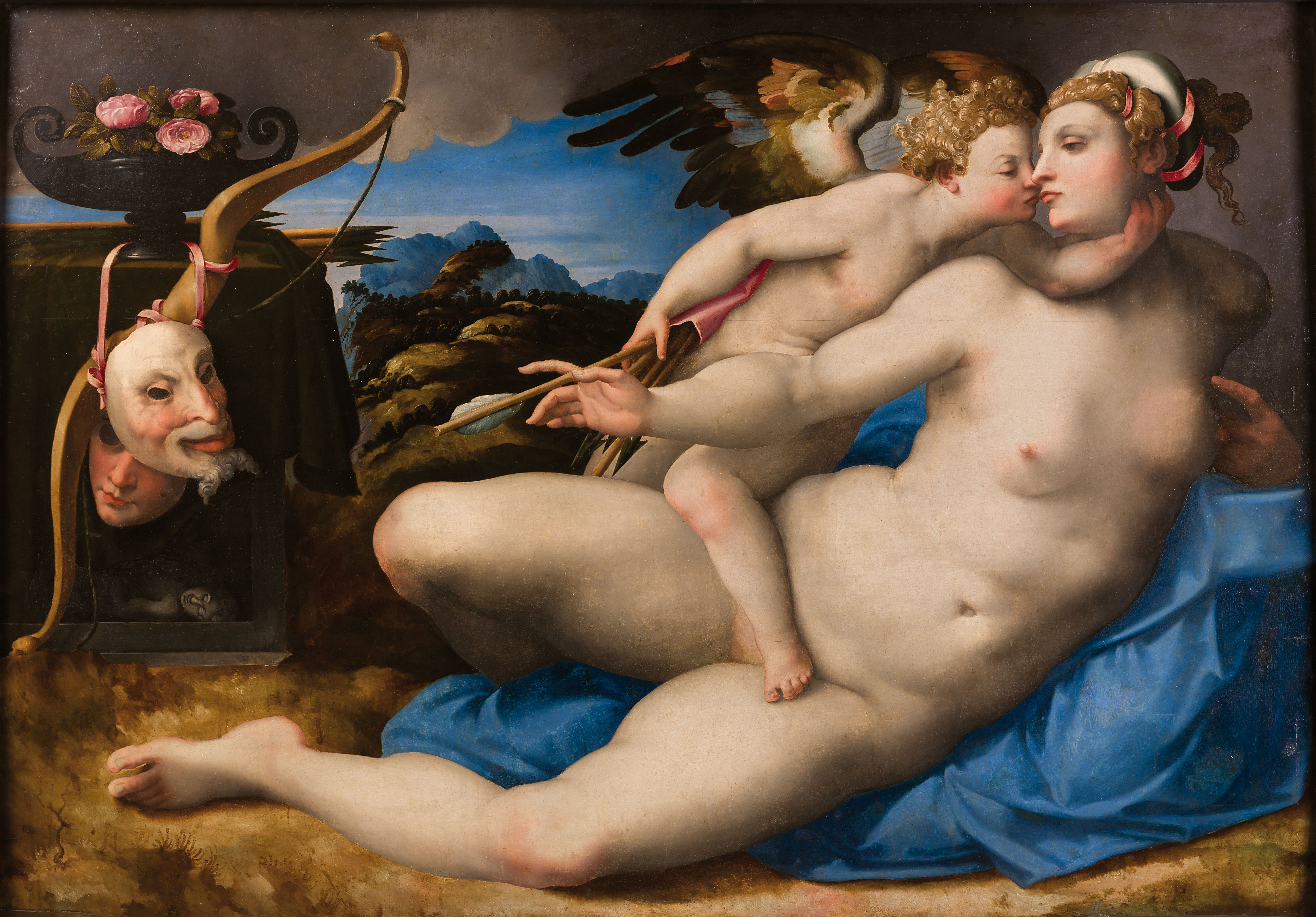 Hendrik van der Broeck, según Miguel Ángel. Venus besada por Cupido, hacia 1550-1570. Nápoles, Museo e Real Bosco di Capodimonte