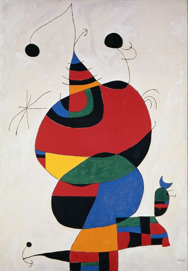 Joan Miró. Femme, oiseau, étoile (Homenatge a Pablo Picasso) , 1966 - 1973. Museo Nacional Centro de Arte Reina Sofía , Madrid . © Successió Miró, 2025 . Fotografía: © Archivo Fotográfico Museo Nacional Centro de Arte Reina Sofía