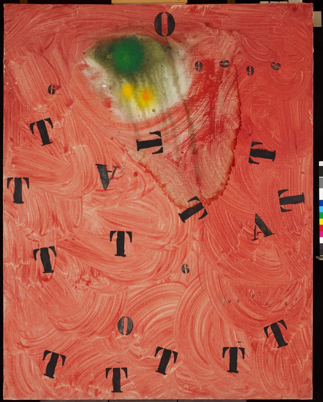 Joan Miró. Lettres et chiffres attirés par une étincelle , 1968. Fundació Joan Miró, Barcelona . © Successió Miró, 2025. Fotografía: Cortesía Fundació Joan Miró, Barcelona