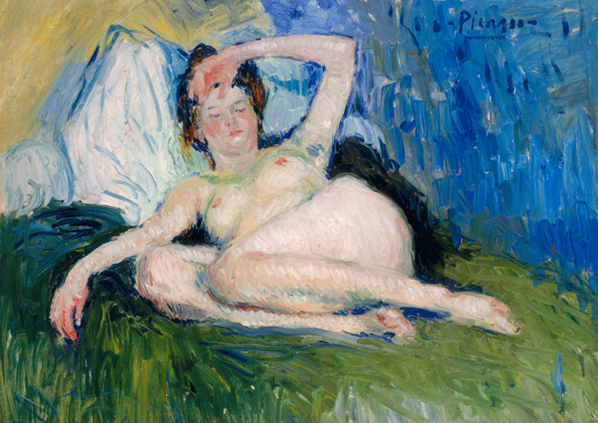 Pablo Picasso. Jeanne (mujer tumbada), París, 1901. Musée National Picasso