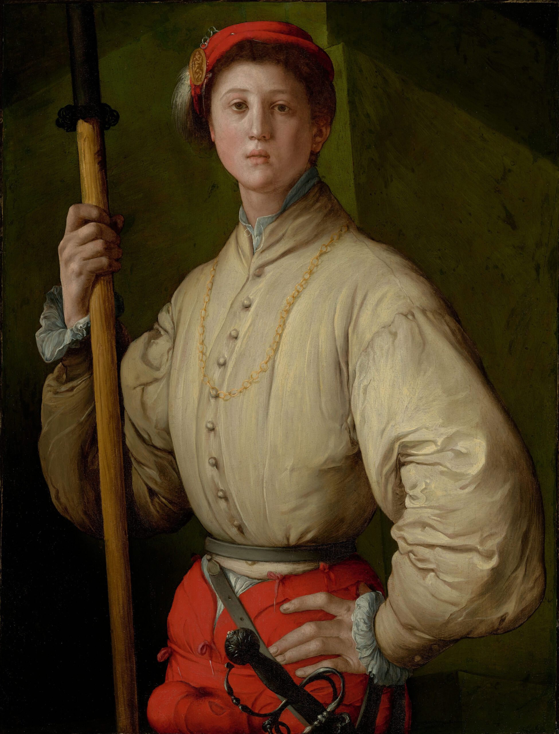 Pontormo. Ritratto di Alabardiere (Francesco Guardi?), hacia 1529 - 1530. The J. Paul Getty Museum, Los Ángeles