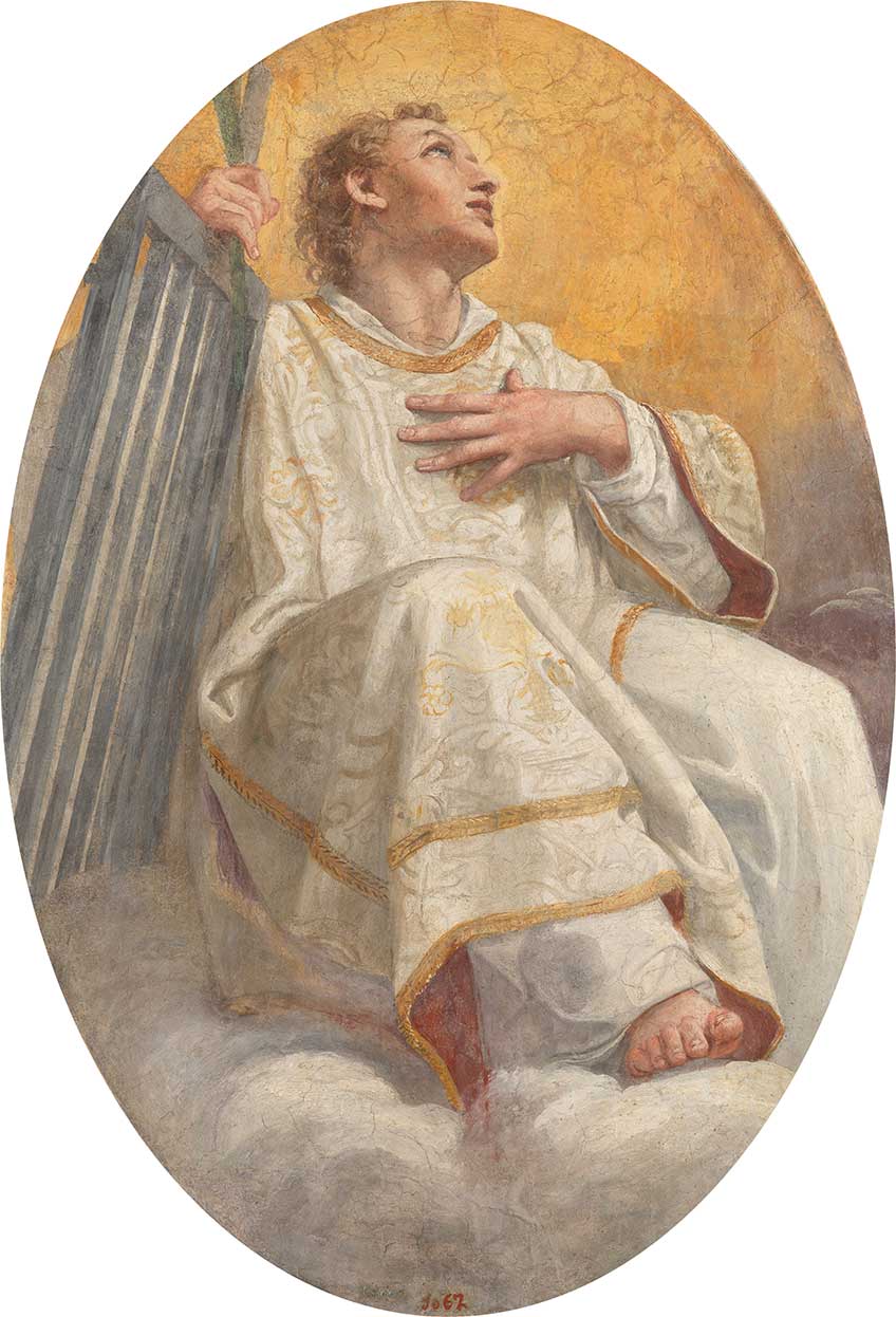 Annibale Carracci. San Lorenzo. Pintura mural trasladada a lienzo, 152,2 x 104 cm 1604-5 Madrid, Museo Nacional del Prado