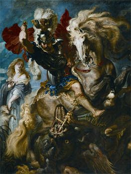 Rubens. Lucha de San Jorge y el dragón, 1607