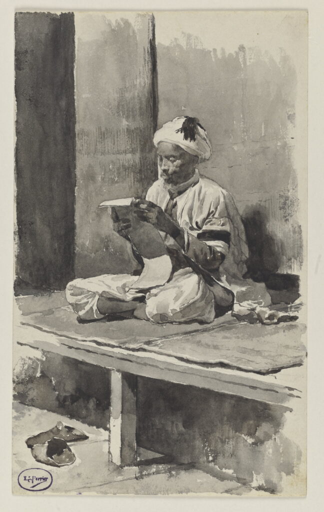 Emilio Sánchez Perrier. Marroquí sentado, leyendo. Museo Nacional del Prado